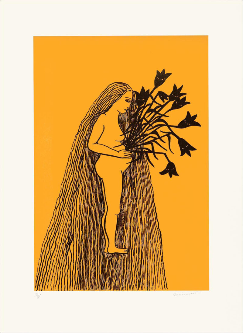 Femme aux cheveux longs II (jaune) - Maeght